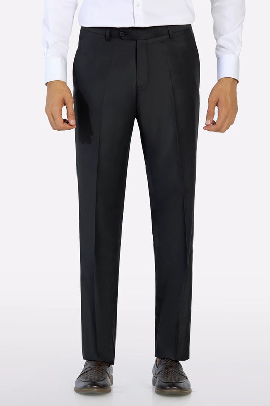 Black Regular Fit Formal Trouser