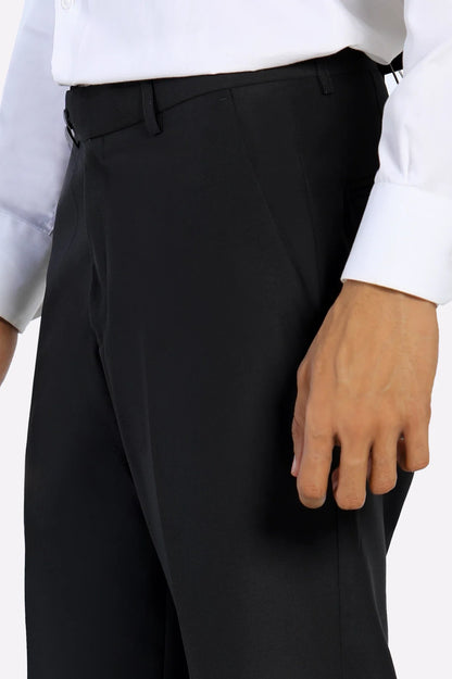 Black Regular Fit Formal Trouser