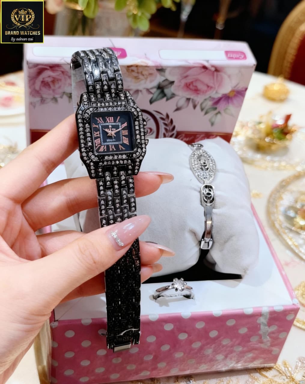 GIRLS' DIAMOND STONE'S JEWELLERY WATCH