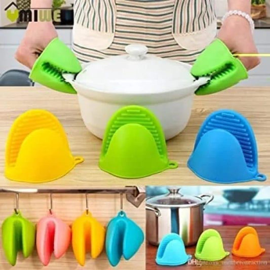 Multicolor Silicone Pot Holders - Set of 2 for Stylish and Heat-Resistant Kitchen Use