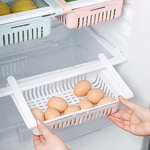 Storage Basket For Fridge Adjustable | Plastic