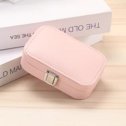 Portable Multi-Function Leather Jewelry Organizer – Dual Compartments