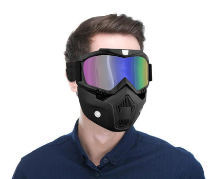 Face Helmet Mask for Bike Riders with Glasses – Anti-Dust & Fog-Proof Protection