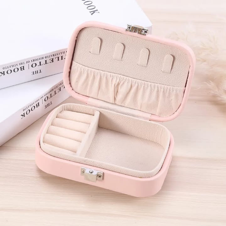 Portable Multi-Function Leather Jewelry Organizer – Dual Compartments