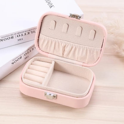 Portable Multi-Function Leather Jewelry Organizer – Dual Compartments